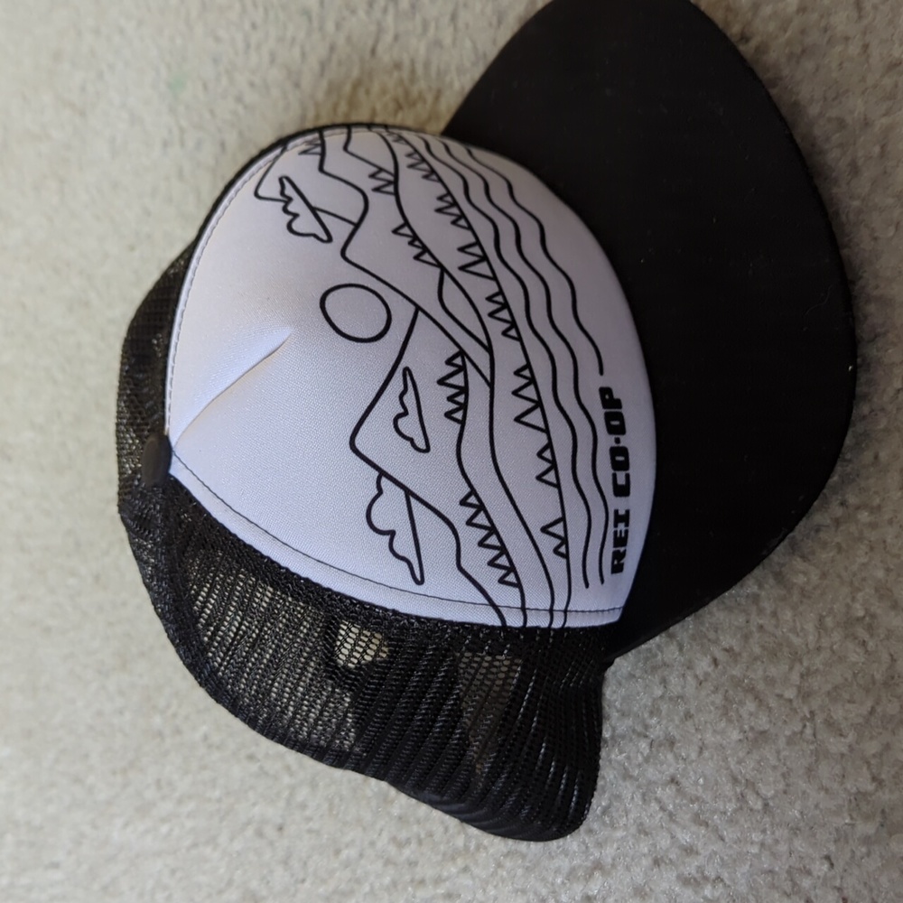 Mountain landscape trucker hat